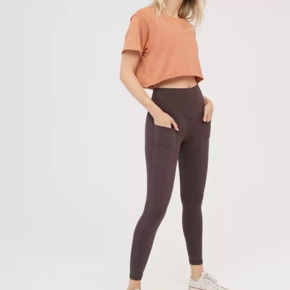 Aerie Xtra Hold Pocket Legging - Brown